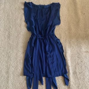 Deep blue BCBG dress with tie detail